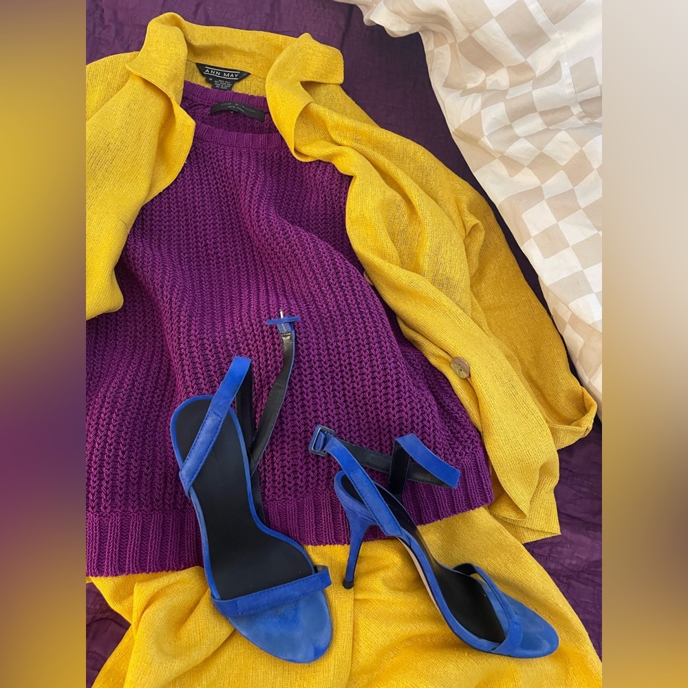 Alexander Wang Antonia Ankle Strap Heel Sandal Royal Blue Suede 39 EU 9 US
